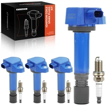 2006-2011 Honda Civic Ignition Coil and Spark Plug Kit Set of 8 Double Iridium Series, 3-Blade Terminal A-Premium APIC1181
