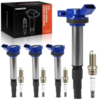 4 Pcs Ignition Coils & 4 Pcs Iridium & Platinum Spark Plug Kits