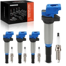 2007-2013 Mini Cooper Ignition Coils & Spark Plugs Kits Set of 8 Iridium Series, 3-Blade Terminal A-Premium APIC1384