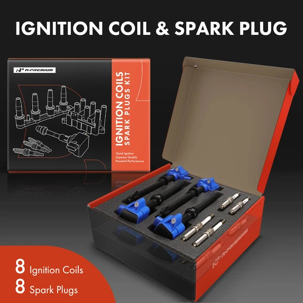 Ignition Coils & Spark Plugs Kits Set of 16 Iridium Series, 3-Blade Terminal A-Premium APIC1519
