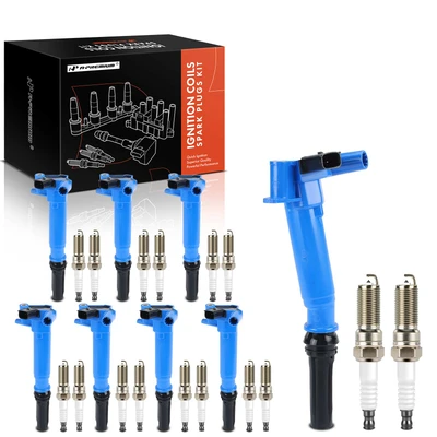 8 Pcs Ignition Coils & 16 Pcs Iridium & Platinum Spark Plug Kits