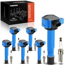 6 Pcs Blue Ignition Coils & 6 Pcs Iridium Spark Plugs Kit
