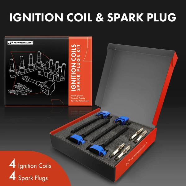 Ignition Coils & Spark Plugs Kits Set of A Set of 8 Iridium Series, 2-Blade Terminal A-Premium APIC1530