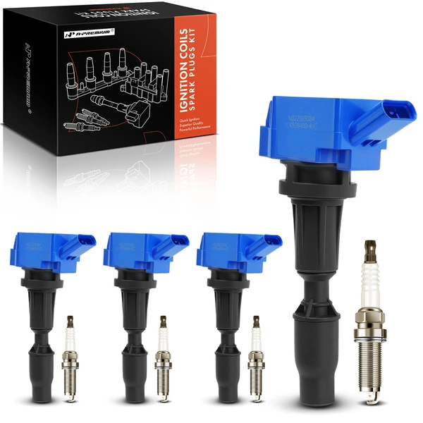 Ignition Coils & Spark Plugs Kits Set of A Set of 8 Iridium Series, 4-Pin Terminal A-Premium APIC1531