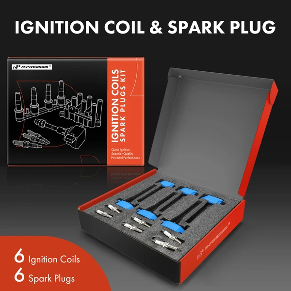 Ignition Coils & Spark Plugs Kits Set of A Set of 12 Iridium Series, 3-Blade Terminal A-Premium APIC1391