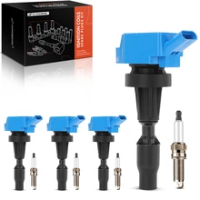 4 Pcs Blue Ignition Coil & 4 Pcs Iridium Spark Plug Kit