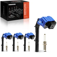 4 Pcs Blue Ignition Coil & 4 Pcs Iridium Spark Plug Kit