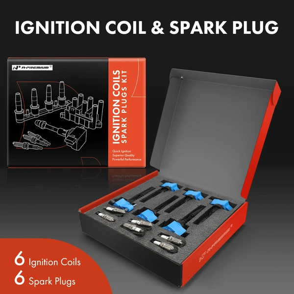 Ignition Coils & Spark Plugs Kits Set of A Set of 12 Iridium Series, 4-Blade Terminal A-Premium APIC1393