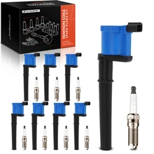 8 Pcs Blue Ignition Coils & 8 Pcs Iridium Spark Plugs Kit