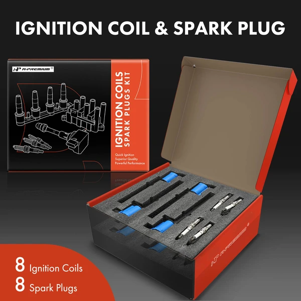 Ignition Coil Pack Set of 16 Iridium Series, 2-Blade Terminal A-Premium APICK19PG