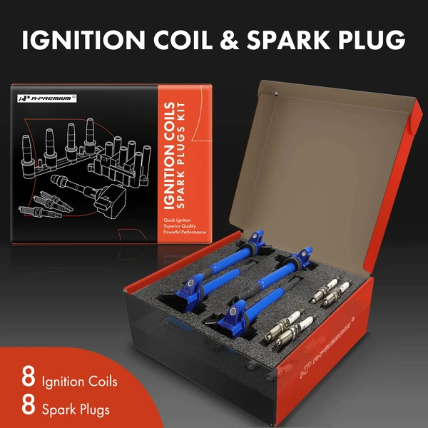 Ignition Coils & Spark Plugs Kits Set of A Set of 16 Iridium Series, 4-Blade Terminal A-Premium APIC1508