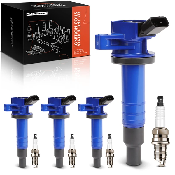 2000-2005 Toyota Celica Ignition Coils & Spark Plugs Kits Set of A Set of 8 Iridium Series, 4-Blade Terminal A-Premium APIC1509