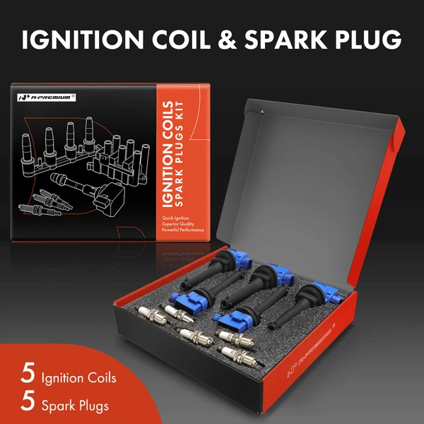 Ignition Coil Pack Set of 10 Iridium Series, 4-Blade Terminal A-Premium APIC1511