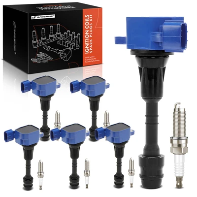 6 Pcs Ignition Coils & 6 Pcs Double Iridium Spark Plug Kits