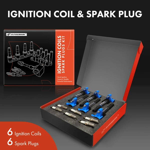 Ignition Coils & Spark Set of A Set of 12 Iridium Series, 4-Blade Terminal A-Premium APIC1375
