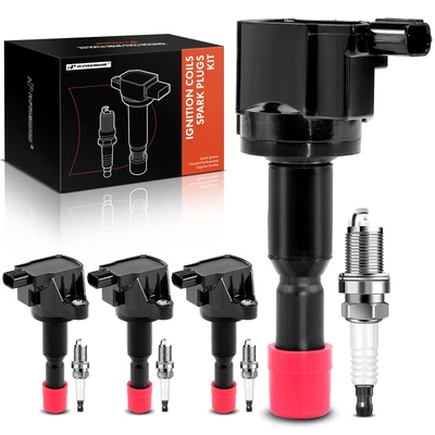 4 Pcs Ignition Coil & IRIDIUM Spark Plug Kits
