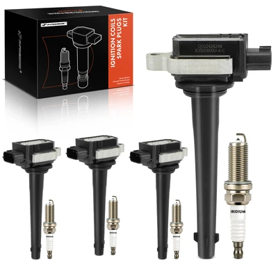 2007-2009 Nissan Sentra Ignition Coil and Spark Plug Kit Set of A Set of 4 Iridium Series, 3-Blade Terminal A-Premium APIC0790