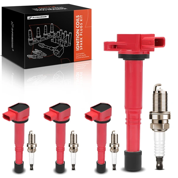 2004-2008 Acura TSX Ignition Coils & Spark Set of A Set of 8 Iridium Series, 3-Blade Terminal A-Premium APIC1399