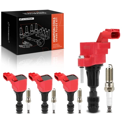 4 Pcs Ignition Coils & 4 Pcs Iridium Spark Plug Kits
