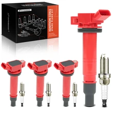 2005-2015 Toyota Tacoma Ignition Coil and Spark Plug Kit Set of 8 Iridium & Platinum Series, 4-Blade Terminal A-Premium APIC1193