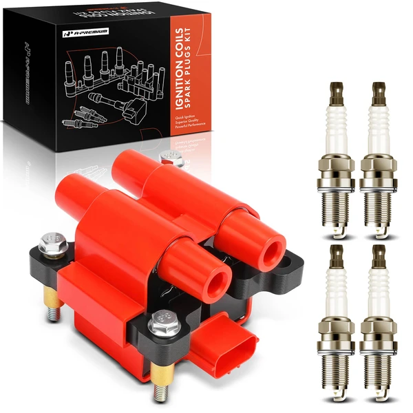 Ignition Coils & Spark Plugs Kits Set of A Set of 5 Iridium Series, 4-Blade Terminal A-Premium APIC1540