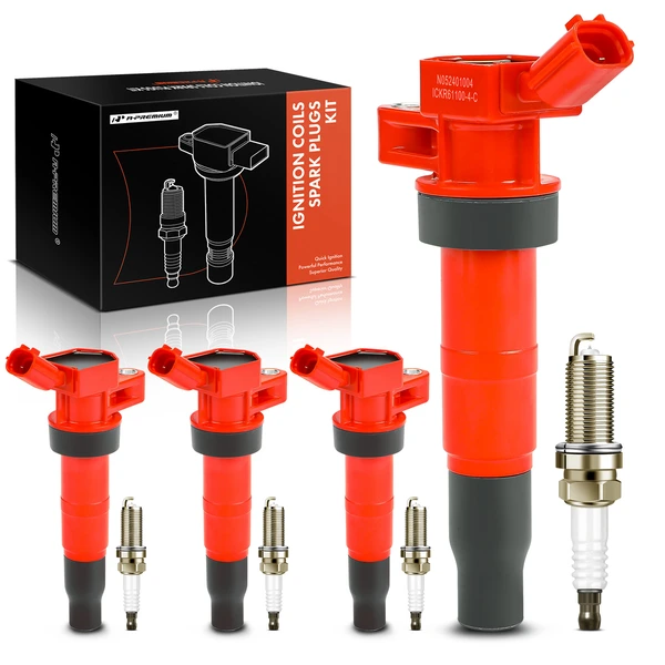 2011 Hyundai Equus Ignition Coil and Spark Plug Kit Set of A Set of 8 Double Iridium Series, 2-Blade Terminal A-Premium APIC1120