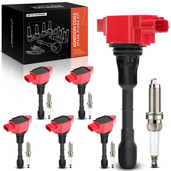 Ignition Coils & Spark Set of A Set of 12 Iridium Series, 3-Blade Terminal A-Premium APIC1405