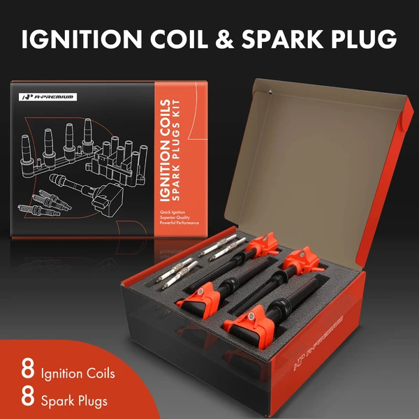 Ignition Coils & Spark Plugs Kits Set of 16 Iridium Series, 3-Blade Terminal A-Premium APIC1544
