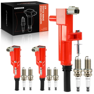 3 Pcs Ignition Coils & 6 Pcs Double Iridium Spark Plug Kits