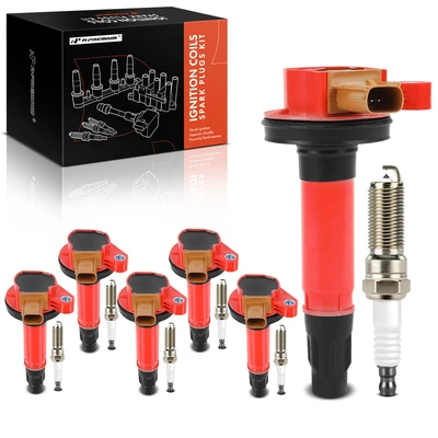 6 Pcs Ignition Coils & 6 Pcs Iridium & Platinum Spark Plug Kits