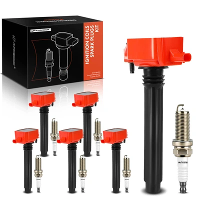 6 Pcs Ignition Coils & 6 Pcs Double Iridium Spark Plug Kits