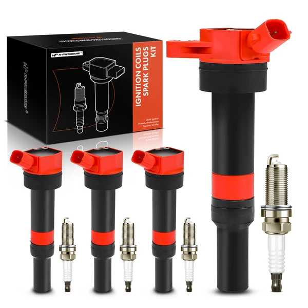 2013-2020 Hyundai Elantra GT Ignition Coil and Spark Plug Kit Set of A Set of 8 Double Iridium Series, 2-Blade Terminal A-Premium APIC1121