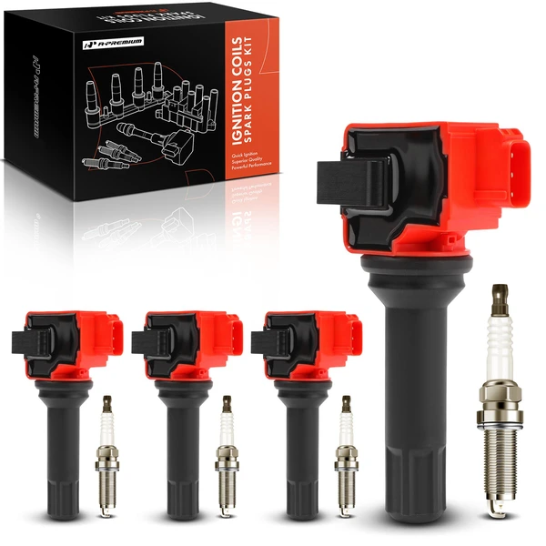 2011-2012 Subaru Forester Ignition Coils & Spark Plugs Kits Set of A Set of 8 Iridium Series, 3-Blade Terminal A-Premium APIC1548
