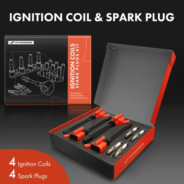 Ignition Coils & Spark Plugs Kits Set of A Set of 8 Iridium Series, 3-Pin Terminal A-Premium APIC1549