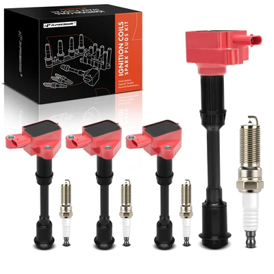 4 Pcs Ignition Coils & 4 Pcs Iridium & Platinum Spark Plug Kits