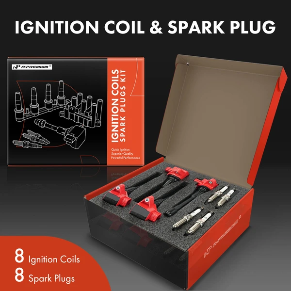 Ignition Coils & Spark Set of A Set of 16 Iridium Series, 3-Blade Terminal A-Premium APIC1407