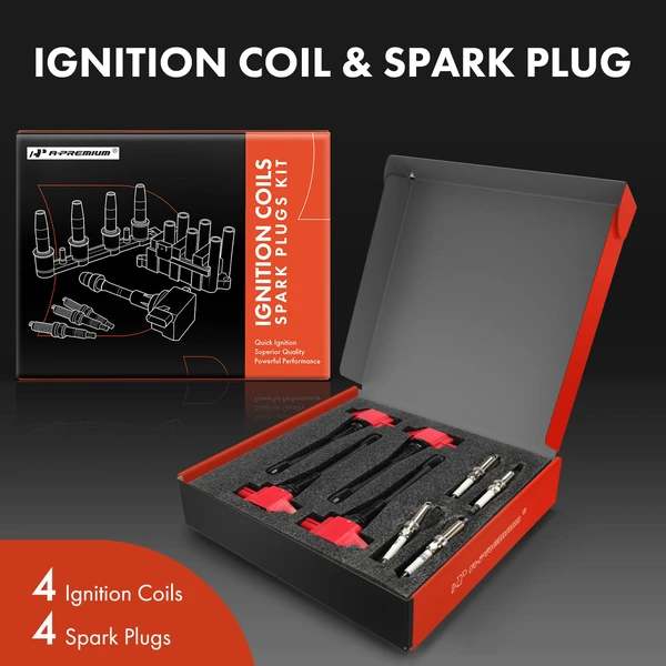 Ignition Coils & Spark Set of A Set of 8 Iridium Series, 3-Blade Terminal A-Premium APIC1409