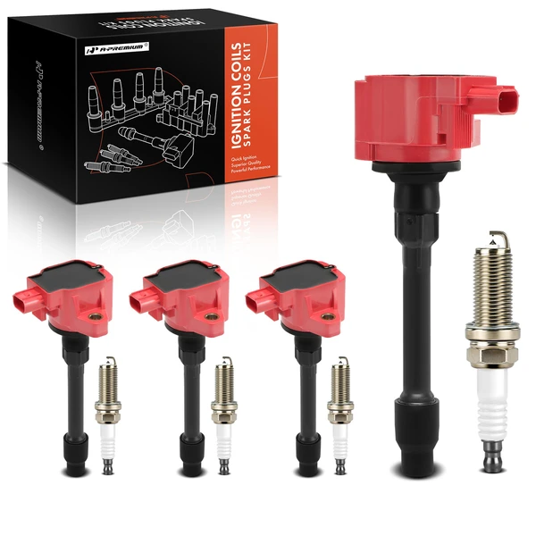2015-2019 Honda Fit Ignition Coil and Spark Plug Kit Set of A Set of 8 Double Iridium Series, 3-Blade Terminal A-Premium APIC1024