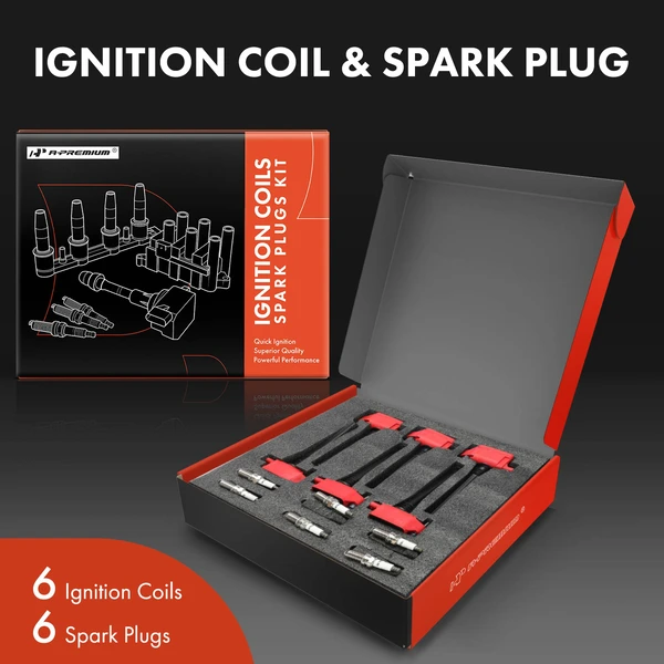 Ignition Coils & Spark Plugs Kits Set of A Set of 12 Iridium Series, 3-Blade Terminal A-Premium APIC1412