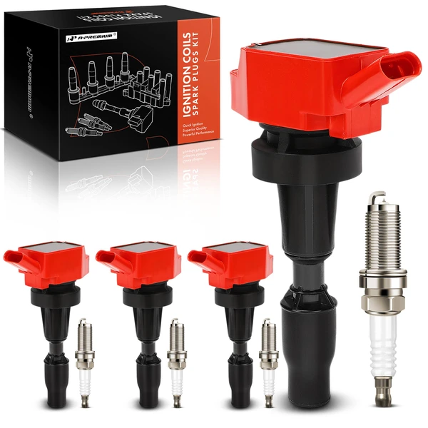 Ignition Coils & Spark Set of A Set of 8 Iridium Series, 4-Pin Terminal A-Premium APIC1413