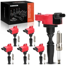 Ignition Coil & Iridium Spark Plug Kit Set of 12, 4-Blade Terminal A-Premium APIC1414