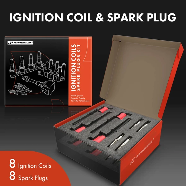 Ignition Coil Pack Set of 16 Iridium Series, 2-Blade Terminal A-Premium APICK20PG