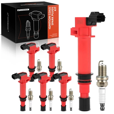 6 Pcs Ignition Coils & 6 Pcs Double Iridium Spark Plug Kits