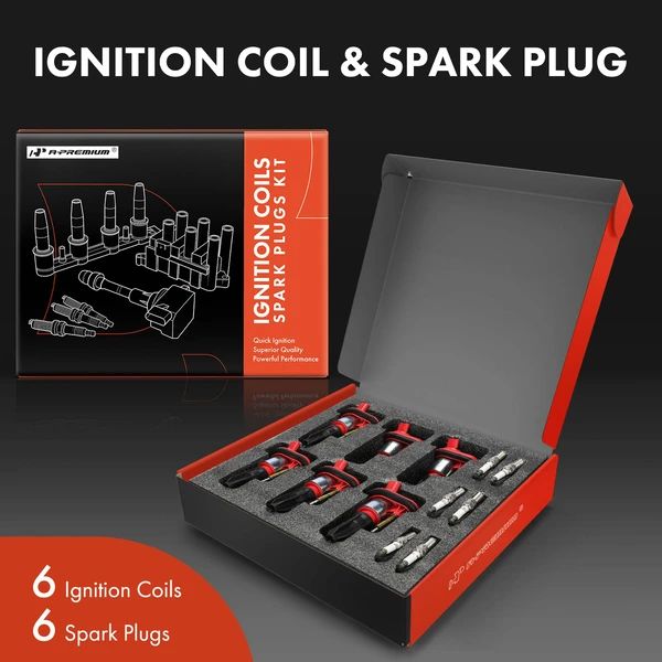 Ignition Coils & Spark Plugs Kits Set of A Set of 12 Iridium Series, 3-Blade Terminal A-Premium APIC1396