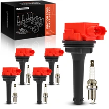 2001-2005 Volvo S60 Ignition Coils & Spark Plugs Kits Set of 10 Iridium Series, 4-Blade Terminal A-Premium APIC1537