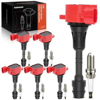 6 Pcs Ignition Coils & 6 Pcs Double Iridium Spark Plug Kits
