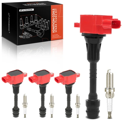 4 Pcs Ignition Coils & 4 Pcs Double Iridium Spark Plugs