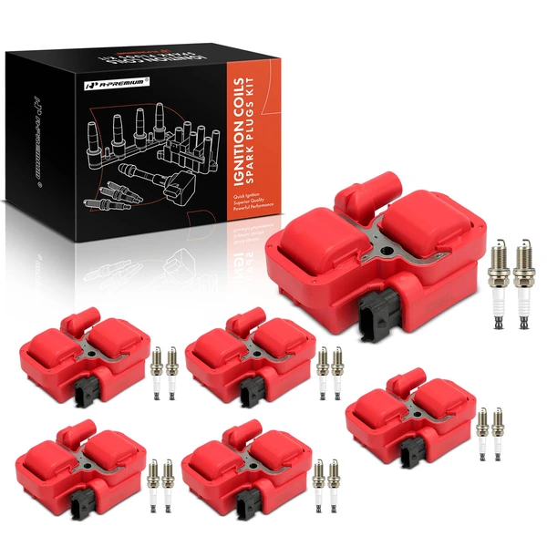 2004 Chrysler Crossfire Ignition Coil and Spark Plug Kit Set of A Set of 18 Double Iridium Series, 3-Blade Terminal A-Premium APIC1014