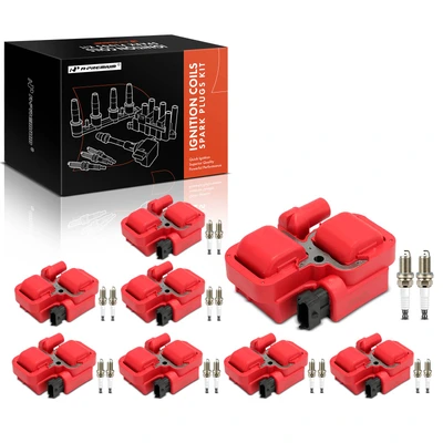 8 Pcs Ignition Coils & 16 Pcs Double Iridium Spark Plug Kits