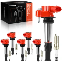 2004-2006 Cadillac SRX Ignition Coil and Spark Plug Kit Set of 12 Iridium & Platinum Series, 4-Blade Terminal A-Premium APIC1189